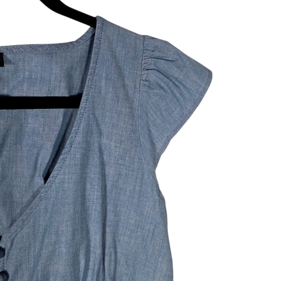 Banana Republic Light Blue Denim Mini Dress Size 6 - Picture 6 of 9